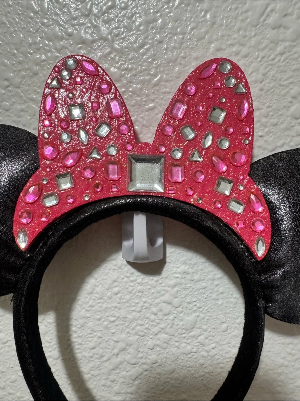Disney Pink Jeweled Minnie Mouse Ear Headband